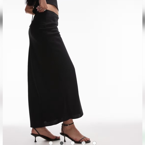 Anthropologie NIA Black sheer maxi skirt, lined with bow detail Size S - Picture 9 of 12